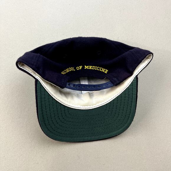 Vintage UCD Davis Hat Cap Snapback Navy Blue School Of Medicine Aggies USA 90s - Picture 4 of 10